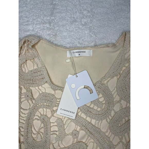 NEW Commense Paisley Crochet Dress Medium Long Sleeve Short - Picture 5 of 6